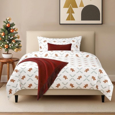 Luxury Soft Premium Christmas Duvet Cover Set - Zipper Closure & Matching Pillow Shams - CGK Linens
