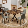 HDZNVF Square Dining Table Brown - 4 of 4