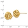 Black Bow Jewelry 12mm Twisted Rope Love Knot Post Earrings in 14k Yellow Gold - 4 of 4