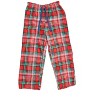 Casual Nights Junior Holiday 2 Piece Jersey Top and Micro Fleece Pants Pjs Set - Red/Green Plaid - X-Small - 3 of 4