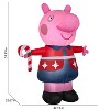 Gemmy Christmas Inflatable Peppa Pig in Red Holiday Sweater, 4.5 ft Tall, Multi - 3 of 4