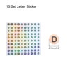 Unique Bargains Laser Capital Alphabet Round Self-Adhesive Reflective Letter Stickers 10 Pcs - 2 of 3