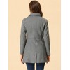 Allegra K Women's Peter Pan Collar Flap Pocket Single Breasted Buttoned Long Coat - 4 of 4