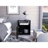 Black Wengue 1-Shelf Nightstand - 2 of 4