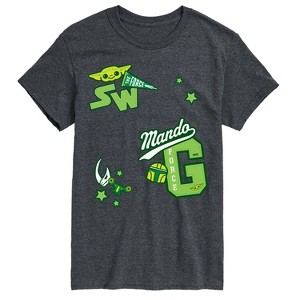 Men's - Star Wars - The Mandalorian Mando Letterman Short Sleeve Graphic T-Shirt - 1 of 4