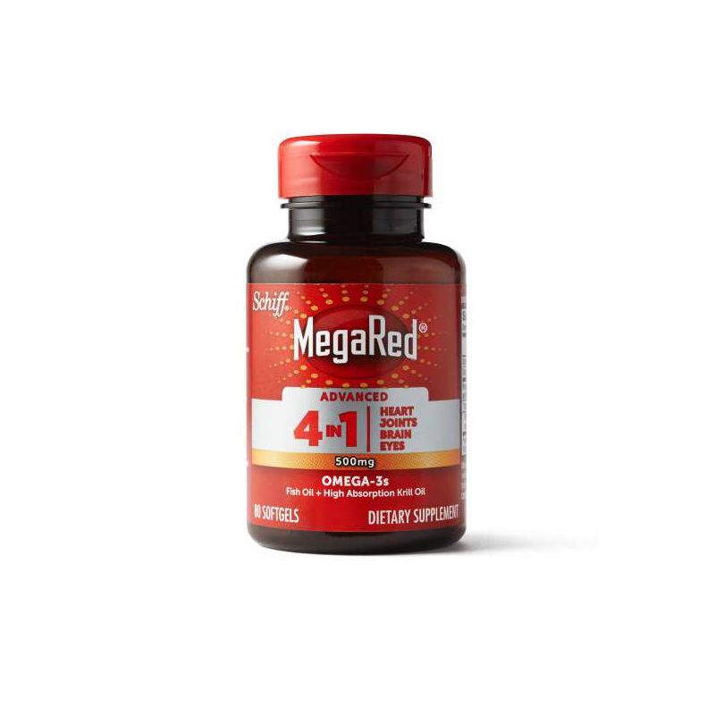 Megared Advanced 4-in-1 Omega 3 Fish Oil 500mg Softgels - 80ct, 3 of 8