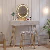 Makeup Vanity Table Set, Makeup Station with Light-Controlled Mirror - 4 of 4