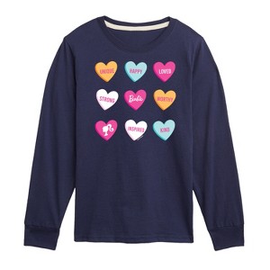 Boys' - Barbie - Barbie Candy Hearts Long Sleeve Graphic T-Shirt - 1 of 4