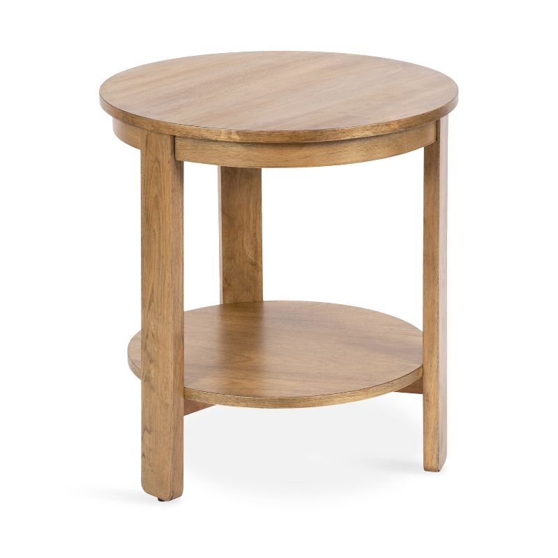 Kate and Laurel Foxford Round MDF Side Table, 22x22x24, Natural, 1 of 11