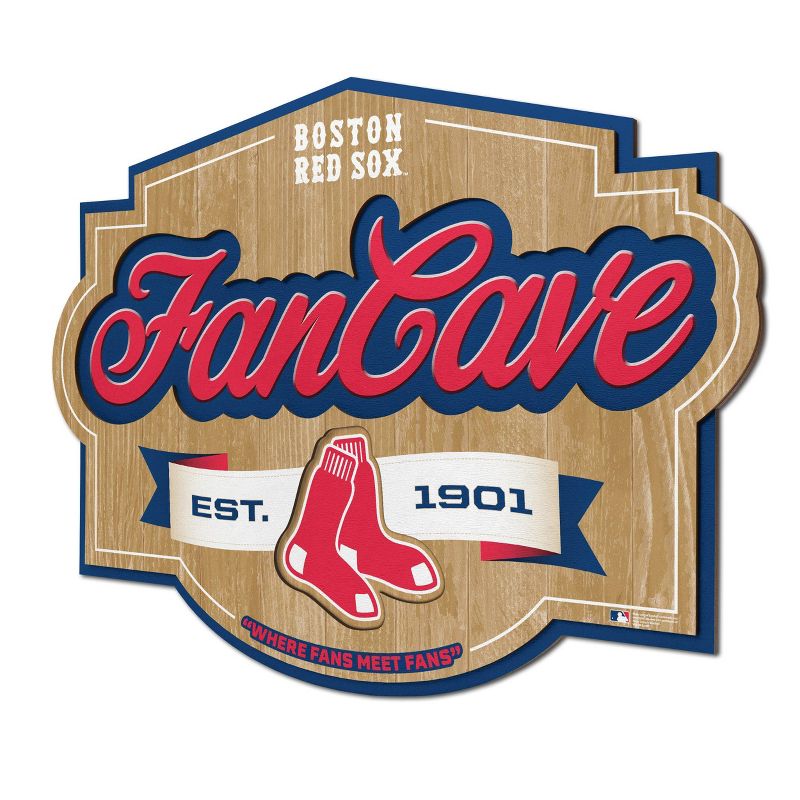 MLB Boston Red Sox Fan Cave Sign, 1 of 5
