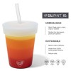 Silipint: Kids Straw Tumblers 8oz: 2 Pack - Marigold & Hibiscus - 2 of 4