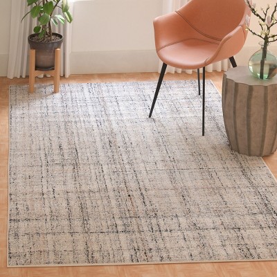 Camel & Black Abstract Tufted Wool-Blend 5' x 8' Area Rug