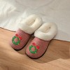 Roxoni Women’s Cozy Faux Fur Slippers with Indoor Outdoor Sole – Festive Holiday Custom Gift Footwear - 2 of 4