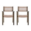 NicBex  Set of 2 Acacia Wood & Rope Woven Dining Chairs,Upholstered Dinner Chairs with Ergonomic Design for Kitchen,Living Room - 2 of 4