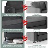 3-Piece Living Room Furniture Set with USB, Modern 3-Seat Couch, Loveseat & Accent Chair for Small Spaces - 4 of 4