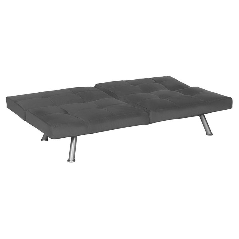 Contempo Microsuede Upholstered Convertible Futon Charcoal - Dorel Home Products, 4 of 7