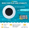 Solstice 10 Foot Inflatable 7 to 10 Person Circular Mesh Dock Floating Island Platform w/ Removeable Center, Cup Holders, Handles, Carry Bag, and Pump - 3 of 4