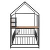 KIGFTSOD Metal Bed House Bed Frame with Desk, Shelves, Power Outlets and USB Ports - 3 of 4