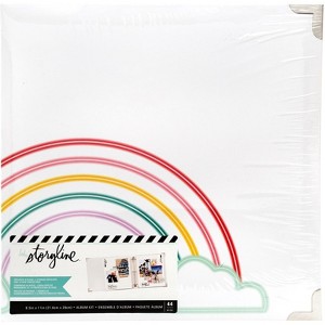 Heidi Swapp Storyline 3 D-Ring Album 8.5"X11"-Rainbow - 1 of 2
