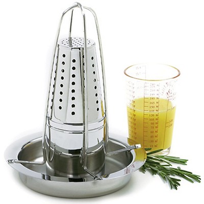 Norpro Stainless Steel Vertical Poultry Roaster with Infuser - Silver