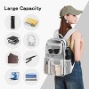 Heavy Duty Clear Backpack, TPU Stadium Bookbag for Sports Events & Travel, Large Capacity Grey See-Through Bag - 3 of 4