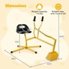 Costway Sand Digger Sandbox Toy Digger with 2-Handed Controls & Flexible Shovel for 3+ Years Old Boys and Girls Yellow - 2 of 4