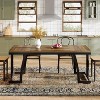 Tribesigns 63" Farmhouse Dining Table, Rectangular Kitchen Table for 4-6 People with Thick Tabletop and Sturdy Metal Frame - 2 of 4