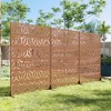 SpassWay 72"H 47"W Outdoor Metal Garden Trellis Privacy Screen Lattice Panel Indoor Room Divider - 3 of 4