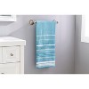 Saturday Knight Ltd. Seabrook Striped Bath Towel Teal : Microfiber, Machine Washable, Non-Slip Backing - 2 of 3