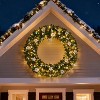 VINGLI 60" outdoor wreath with 220 LEDs, 600 tips, bells & blue-silver ornaments. Perfect for grand entrances, churches, and fences. - 2 of 4