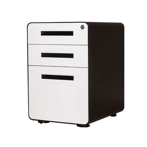 Pemberly Row 3 Drawer Mobile File Cabinet With Anti Tilt In Black