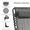 Maggift Patio Chaise Lounges, Portable Foldable Lounge Chair, Adjustable Angle Multifunctional Patio Lounge Chair, Gray, 72.75"*2275"*11.75" - 3 of 4