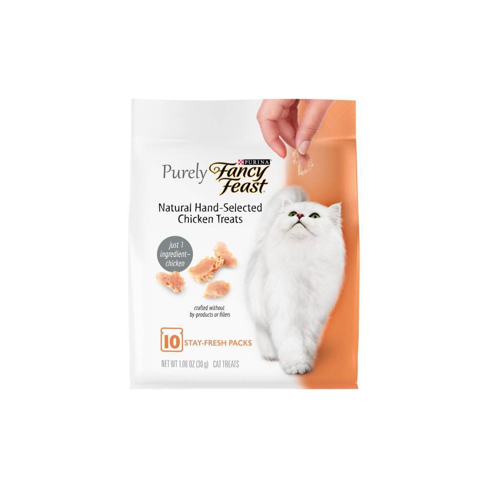 Photos - Cat Food Fancy Feast Purina  Purely Hand-Selected Chicken Meaty Cat Treats - 1.06oz/ 