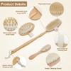 Unique Bargains Long Handle Bristles Bath Brushes 17 Inch Wood Color 1 Set - 4 of 4