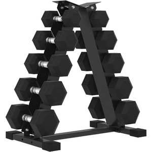 ER KANG Dumbbell Set, Rubber Hex Dumbbell Set with Optional Dumbbell Rack, Strength Traning Weight Set Home Gym Equipment(200LBS Dumbbell Set)¡ - 1 of 4