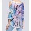 Women's Starburst Cold Shoulder Tie Dye Top - Phil Love - 3 of 3