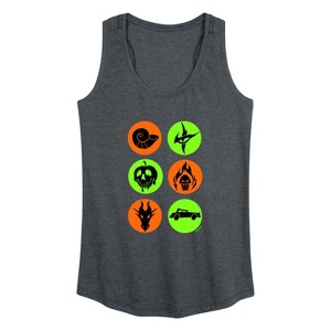 Women's - Disney Villains - Villian Symbols Graphic Racerback Tank - 1 of 4