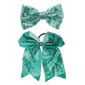 Unique Bargains Elegant Sequins Bow Hair Clip 2 Pcs - 1 of 4