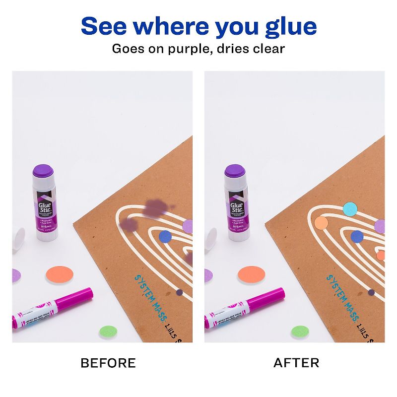 Avery Permanent Glue Stics Purple Application 1.27 oz 6/Pack 98071, 2 of 10
