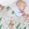 DSANE Xmas Reindeer in Winter Forest Christmas Throw Blanket Soft Fleece Christmas Blanket Cozy Flannel Throw for Couch Bed - 4 of 4