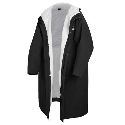 Catalonia Fleece Plush Swim Parka Woman Super Warm Swimming Changing Robe Youth Waterproof Swim Jacket Men Fuzzy Swim Coat Cozy Gift