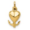 Black Bow Jewelry 14k Yellow Gold Hollow Faith, Hope and Charity Triple Charm, 7-8mm - 4 of 4