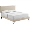 Modway Amaris Queen Fabric Platform Bed with Round Splayed Legs - 3 of 4