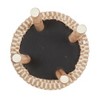 Saro Lifestyle Artisanal Jute and Cotton Woven Stool, Beige, 16"x16"x16" - 2 of 2