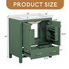 30" Bathroom Vanity with Single Sink, Bathroom Storage Cabinet with 2 Doors and a Drawer, Soft Closing - Leovsnove - 4 of 4