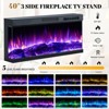 AMERLIFE 3-Sided Glass Fireplace TV Stand with LED Lights - 4 of 4