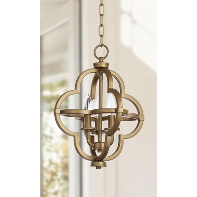 Modern Farmhouse Gold 12.25" Orb Adjustable Pendant Light