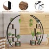 5 Tier Plant Stand, Half Moon Plant Shelf Ladder Flower Pot Stand Rack,Curved Flower Display Holder with Hanging,for Home Patio Lawn Garden Balcony - 2 of 4