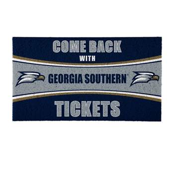 Evergreen Come Back with Tickets Georgia Southern University 28" x 16" Woven PVC Indoor Outdoor Doormat