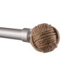 Exclusive Home 36"-72" Rope Knot Curtain Rod - Matte Silver: Nautical Adjustable Iron Rod, Single, 25 lb Capacity - 3 of 4